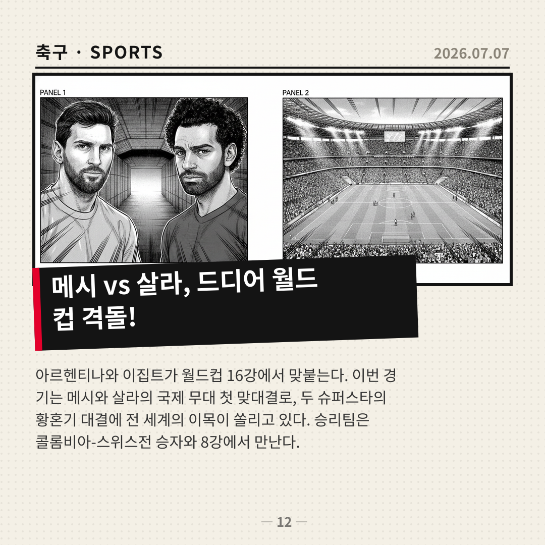 메시와 살라, 월드컵 16강전에서 첫 국제 맞대결