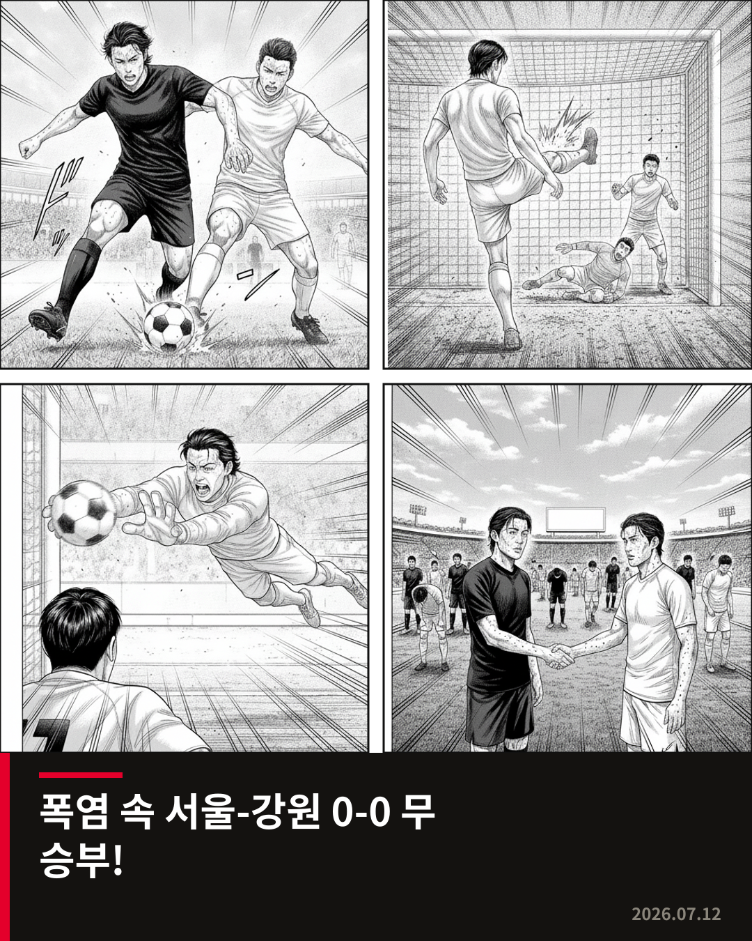 서울과 강원, 폭염 속 공방 끝에 0-0 무승부... 구성윤 선방쇼 빛났다