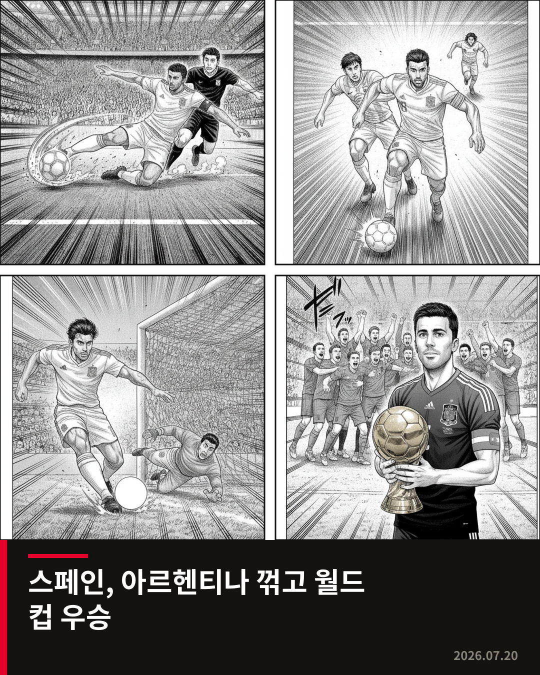 스페인, 아르헨티나 꺾고 월드컵 우승… 로드리 골든볼 수상