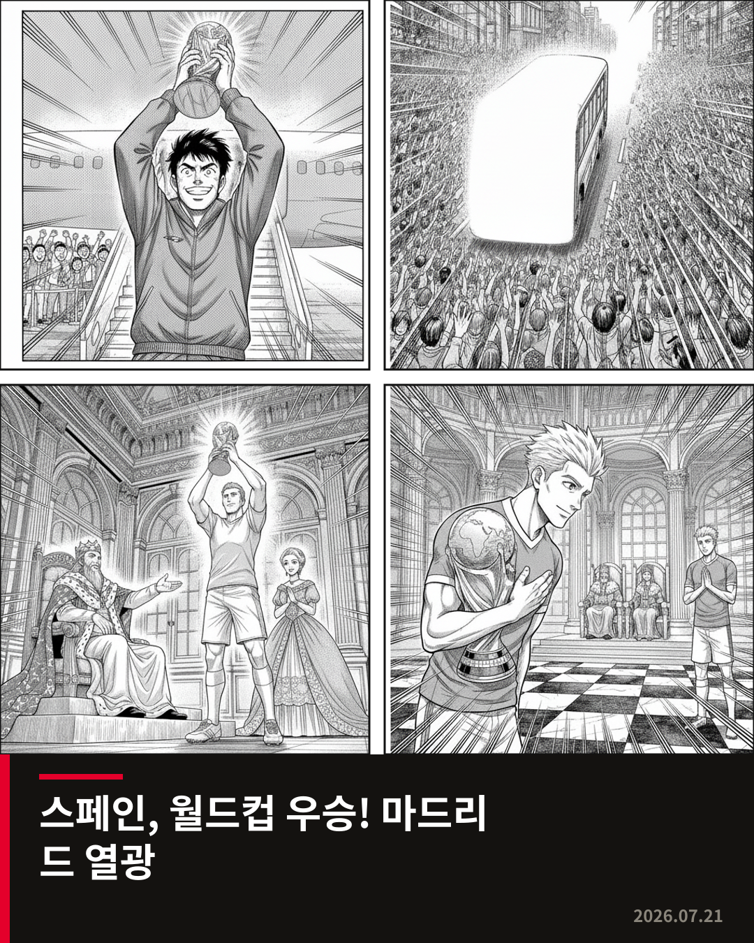스페인, 월드컵 우승 축하 행사 마드리드에서 성황리 개최